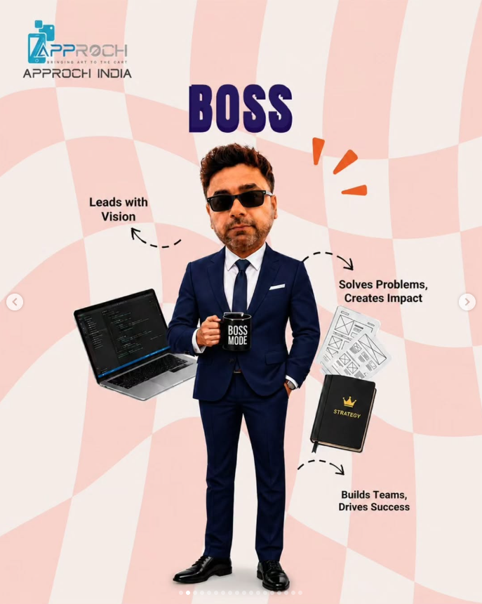 Approch India Boss caricature