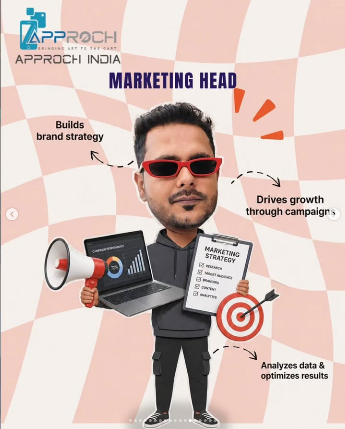 Approch India Marketing Head caricature